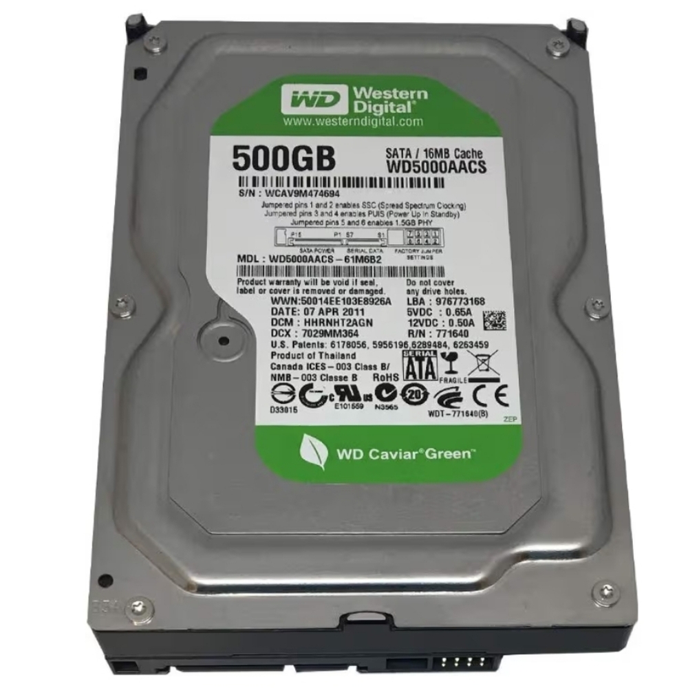 Western Digital 500GB Internal Hard Drive - Silver. Sealed